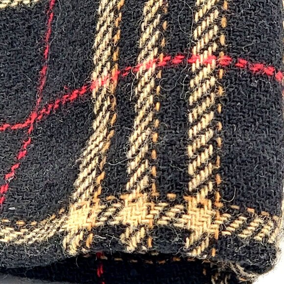 Vtg 90s Y2K Dark Academia Preppy Plaid Wrap Style Skirt Size 12 - Picture 8 of 14